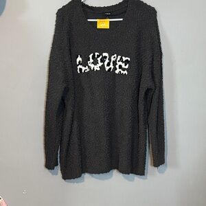 Torrid Gray Cow Love Sweater